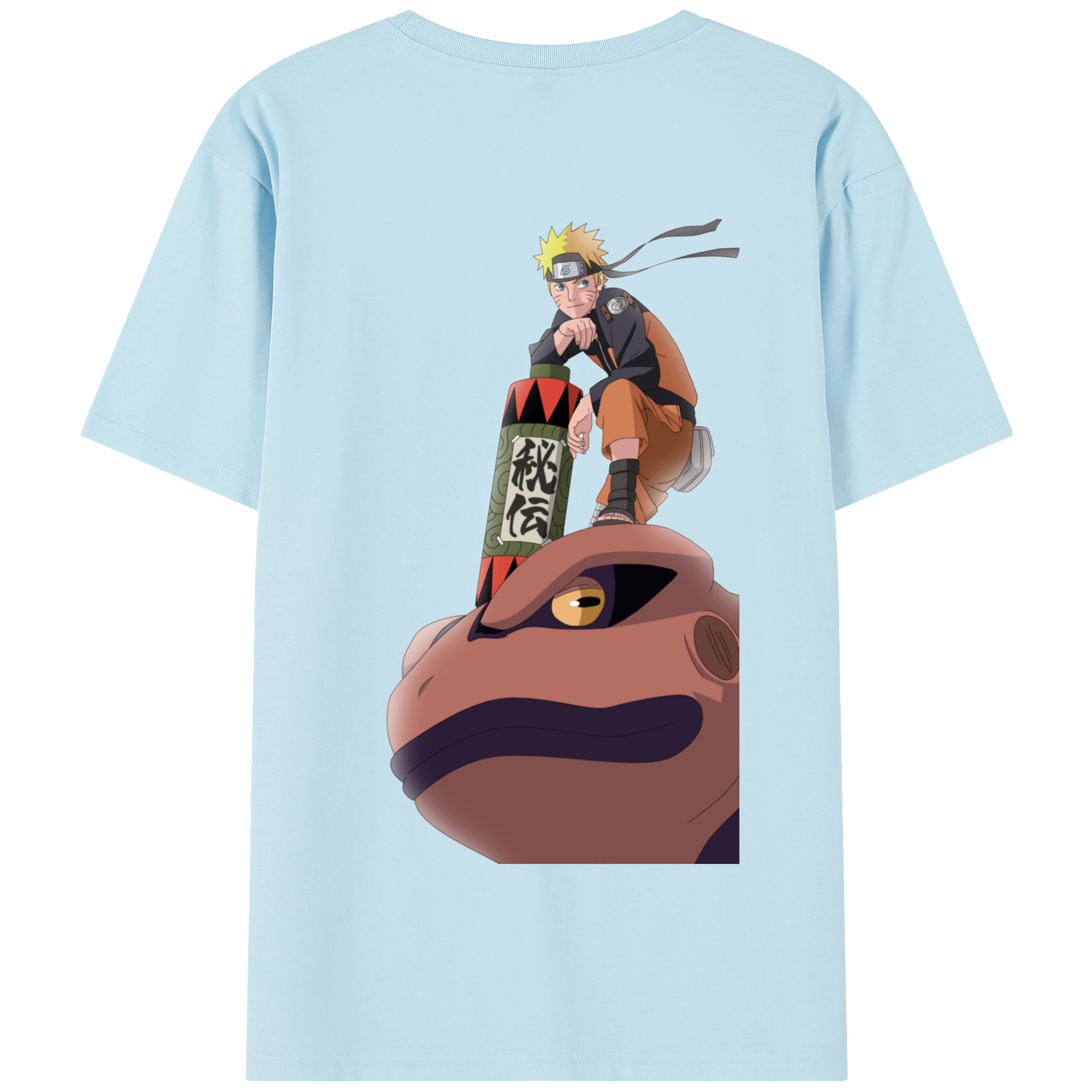 （画像用） NARUTO -ナルト- うずまき ナルト Uzumaki Naruto 綿100％半袖Tシャツ（背面プリント）